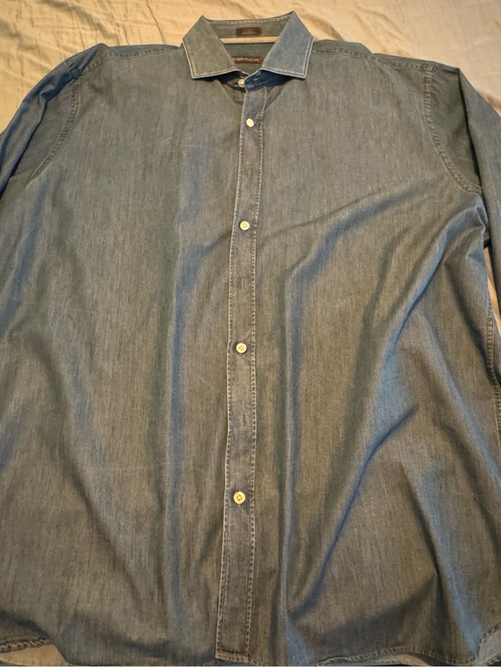 Peter Millar Collection Chambray Denim Shirt Men's XXL